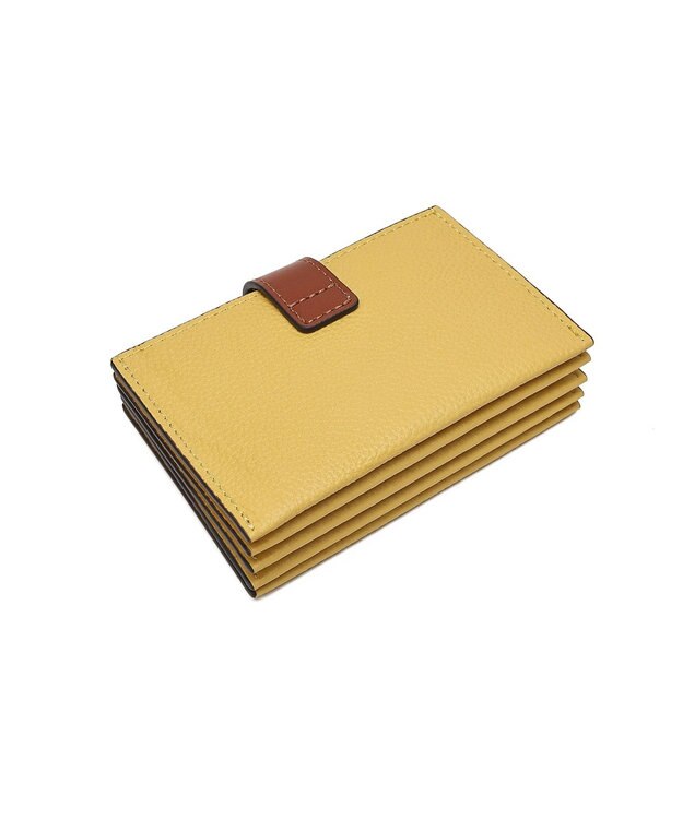 style code 【PADMA/パドマ】ベルトデザイン　シュリンクレザーカードケース イエロー