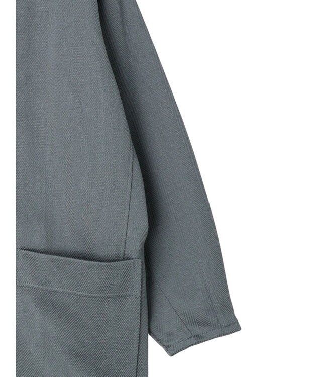 earth music&ecology ヘリンボーン調Ｖネックカーディガン Blue Gray