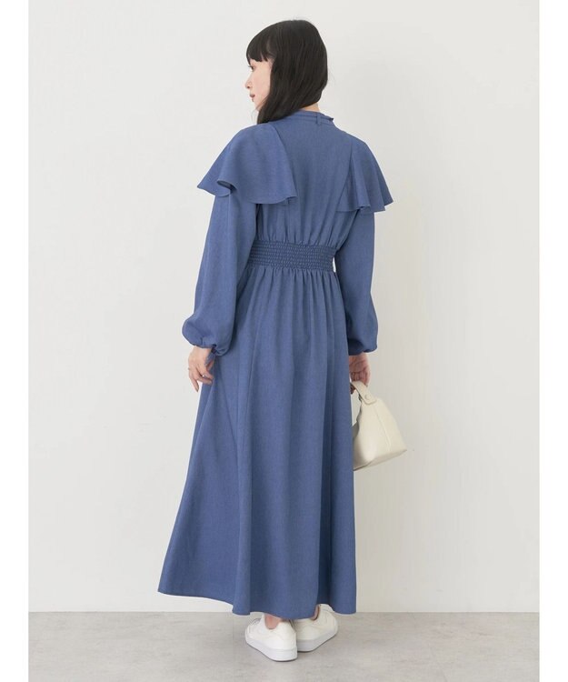 earth music&ecology デニムライクワンピース Blue