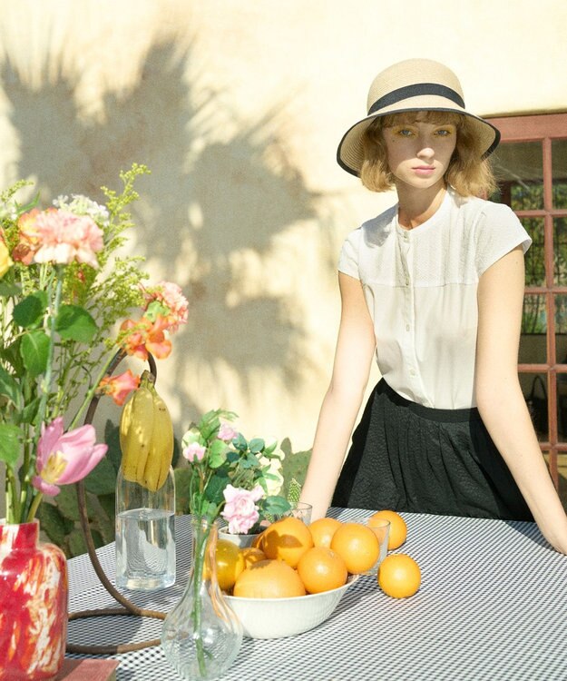 TOCCA 【UV97%以上カット・吸水速乾・抗菌防臭・洗える・サイズ調整可】BACK RIBBON HAT ハット ブラック系