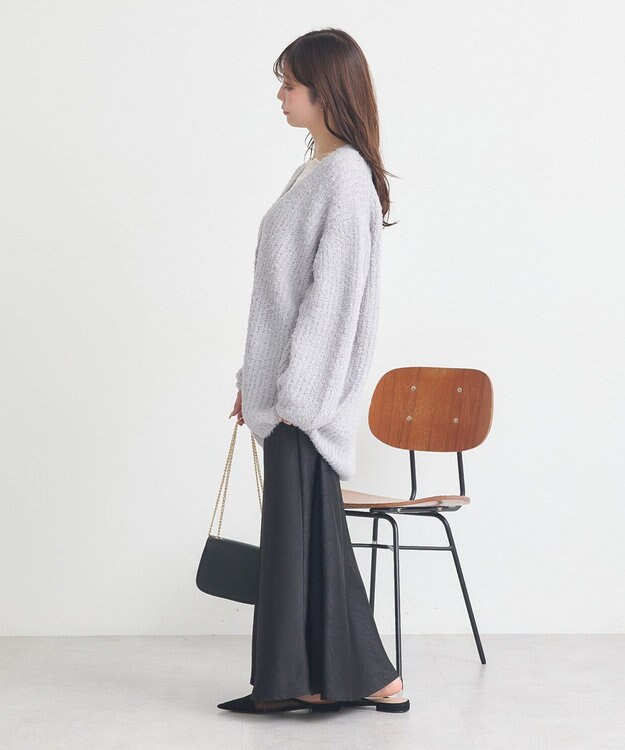 earth music&ecology スパンコールブークレカーディガン Light Gray