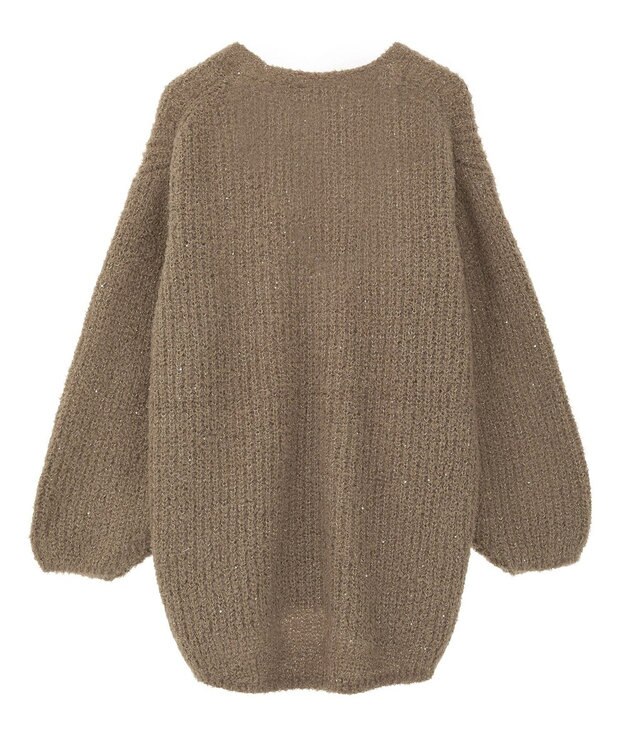 earth music&ecology スパンコールブークレカーディガン Mocha