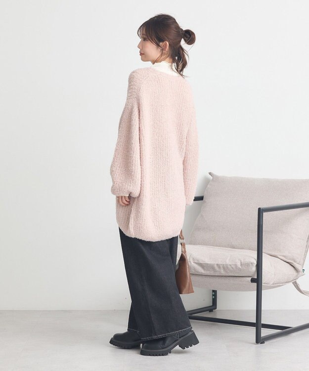 earth music&ecology スパンコールブークレカーディガン Light Pink