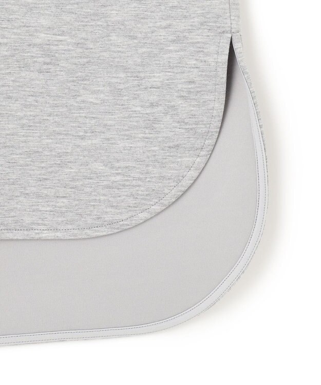 UNFILO L 【野呂佳代さん着用】BEAUTY FORM JERSEY バックZIPプルオーバー グレー