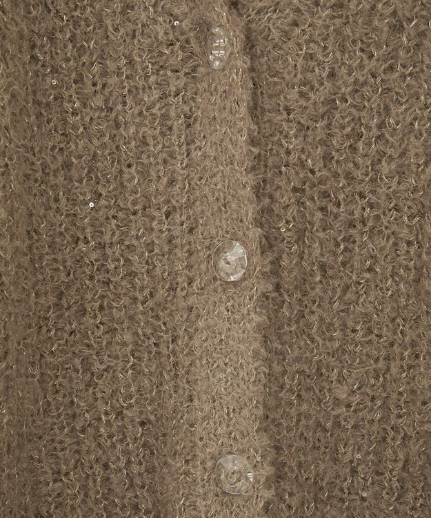 earth music&ecology スパンコールブークレカーディガン Mocha