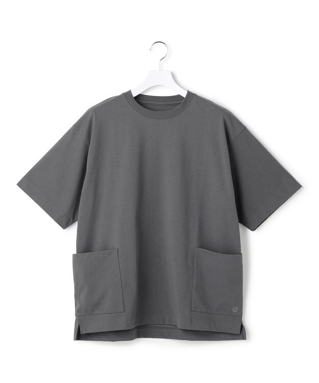 J.PRESS YORK STREET 【UNISEX】サイドポケット クルーネックTシャツ グレー系