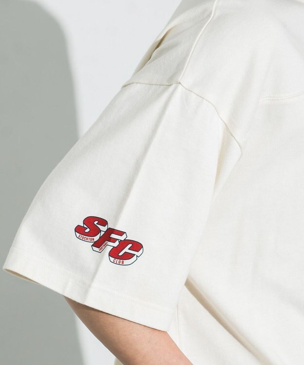 WEGO 【ユニセックス着用ITEM/手洗い可/MLサイズ】フットボールBIG　T（S） オフホワイト