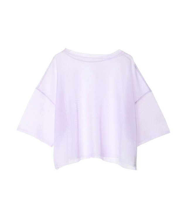 Green Parks シアーきらきらニットプルオーバー Purple