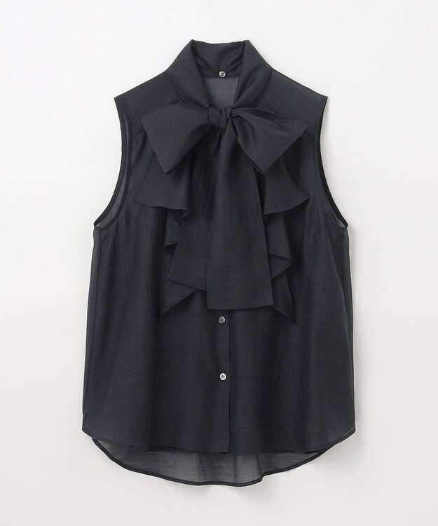 GRACE CONTINENTAL シアーボウタイノースリーブ ブラック