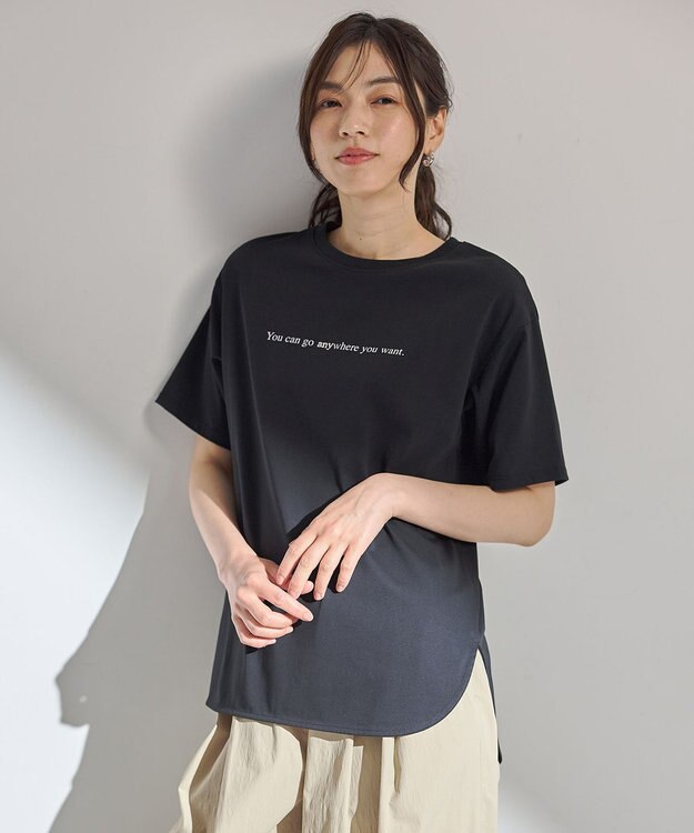ANY オーガビッツロゴテールＴシャツ ブラック