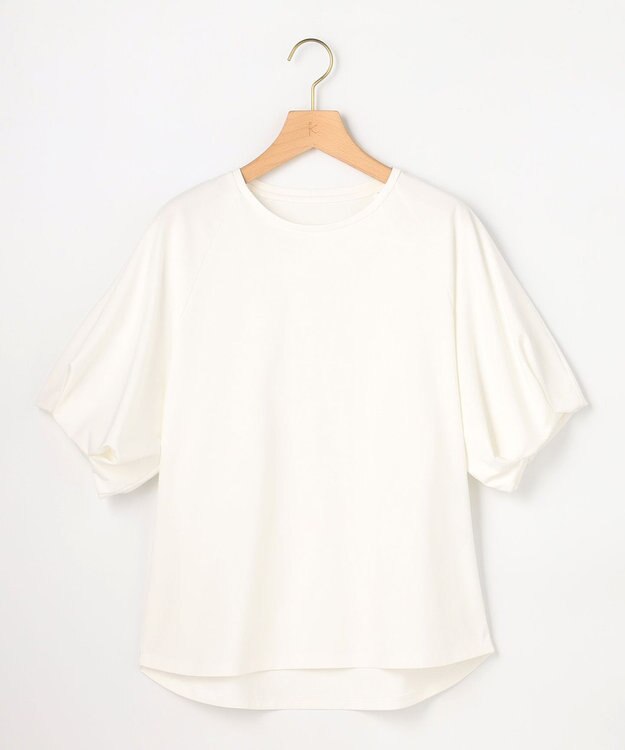 組曲 【先行予約】プレーティング天竺 バルーンスリーブカットソー ホワイト系