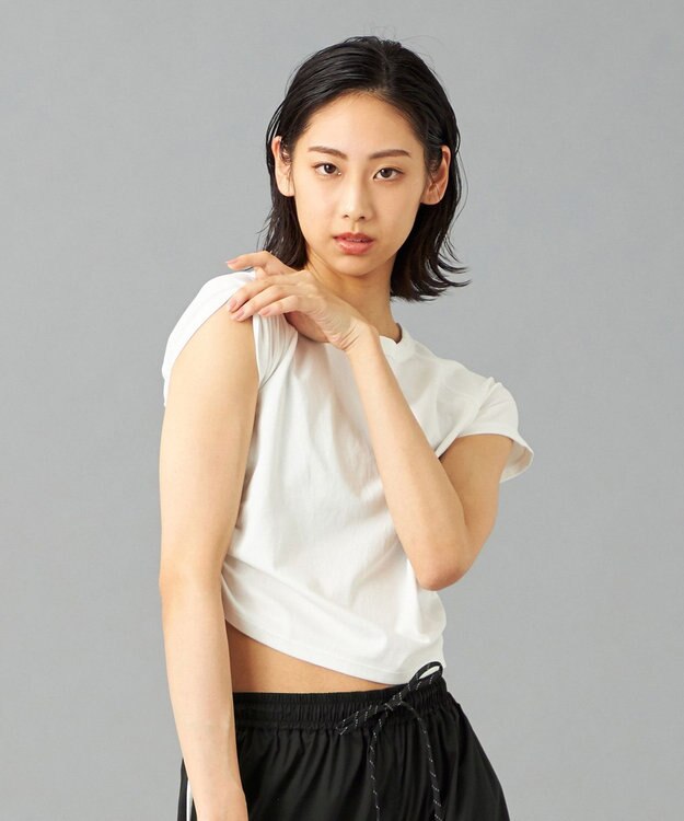 Chacott Chacott BALANCE HandsomeCotton サイドギャザーTシャツ ホワイト