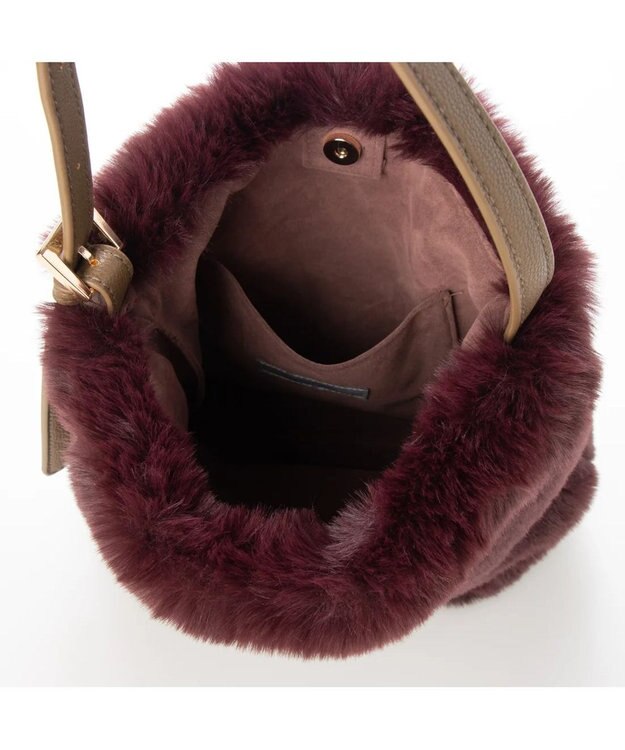 UNBILLION cachecache エコファーワンハンドルミニトートバッグ ワイン