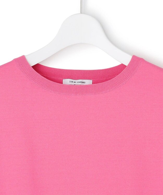 23区 【先行予約】レーヨンポリエステルストレッチ プルオーバー ニット ピンク系