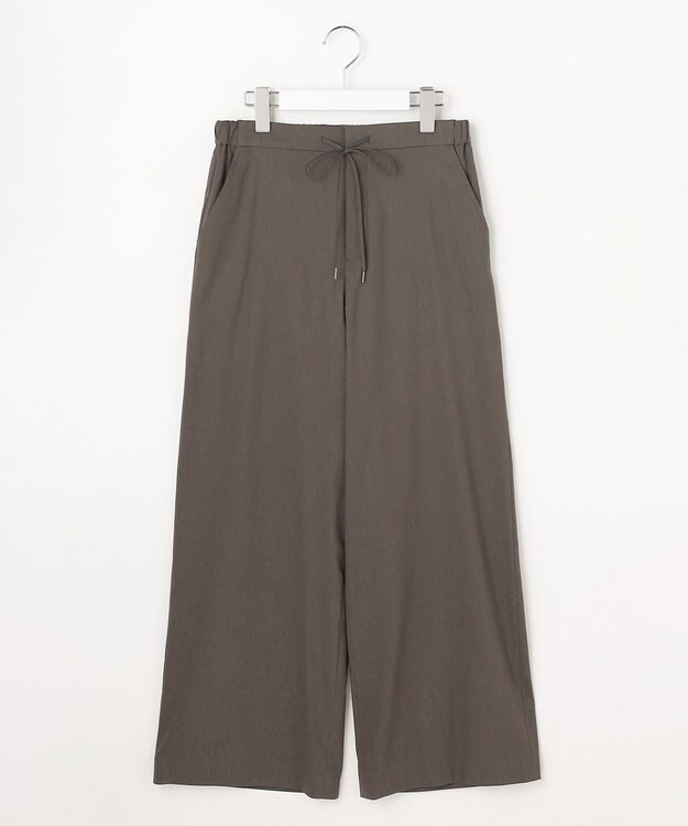 J.PRESS LADIES L 【WEB限定・人気素材・セットアップ対応】セルロースリネンストレッチ ワイドストレート パンツ 【WEB限定】スレート系