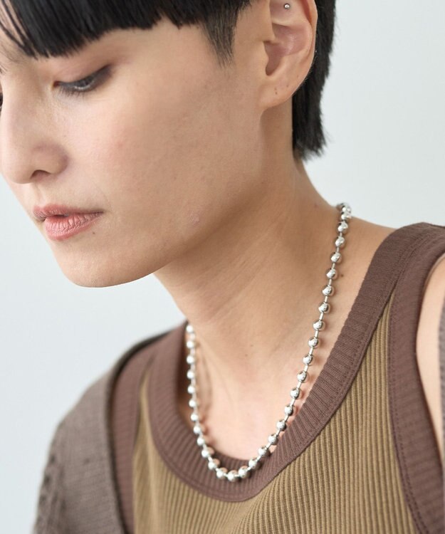 AMERICAN HOLIC ボールチェーンショートネックレス Silver