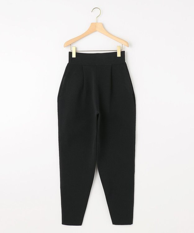 組曲 【組曲×setsuko sagittaire】AMOSSAニットタックパンツ ブラック系