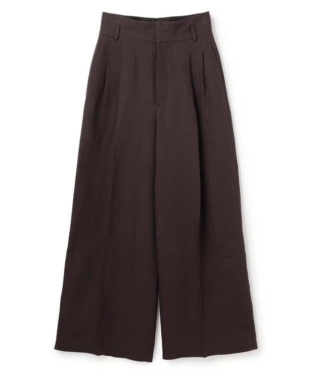 uncrave リヨセルライトリネン ワイドトラウザー ダークブラウン