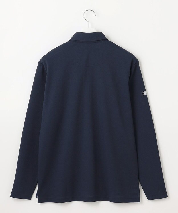 23区GOLF 【MEN】ミニワッフル長袖ポロ ネイビー系