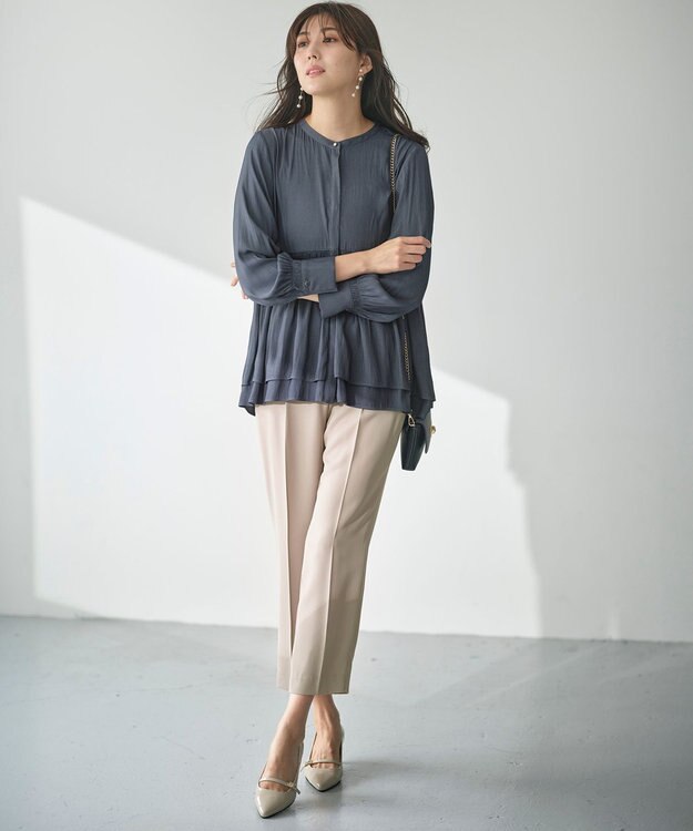 ANY SIS S 【接触冷感・UVカット・速乾】コンフォートビューティサテン パンツ ベージュ