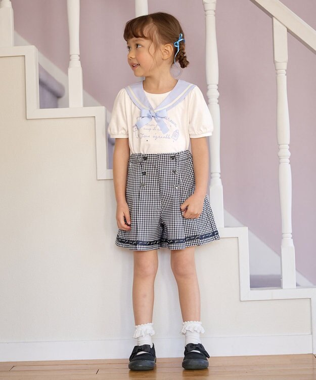 ANY KIDS セーラーカラー Tシャツ オフホワイト