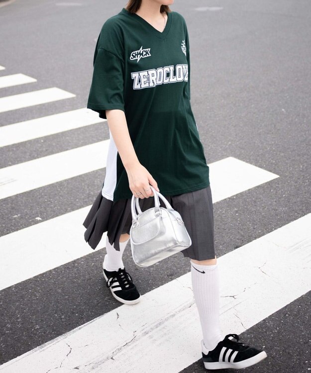 WEGO ZRCVゲームビッグTシャツ グリーン