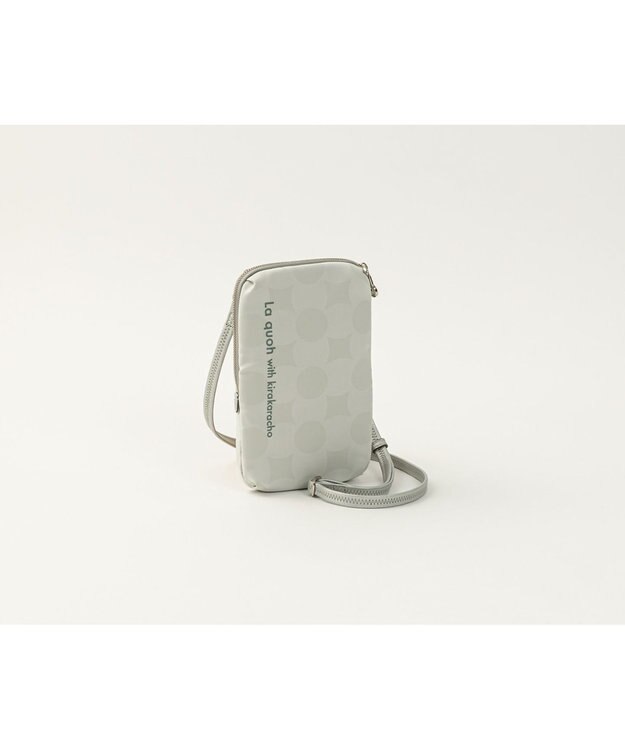 MIYABIYA La quoh with kirakaracho 南蛮七宝ベーシックプリント ミニポシェット 月白(ライトグレー)