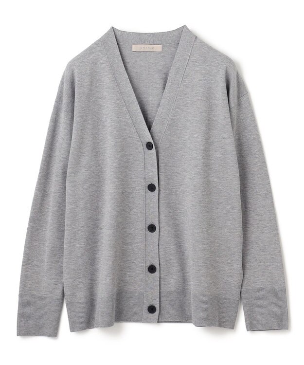 UNFILO 【新色追加】マイビューティニット カーディガン グレー