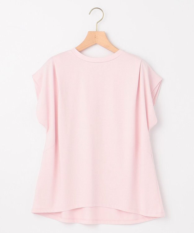 組曲 GIZAプレーティング天竺フレンチスリーブ Tシャツ ピンク系