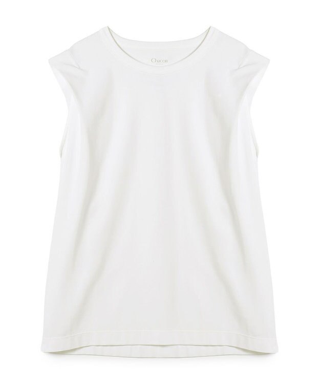 Chacott Handsome Cotton ノースリーブTシャツ ホワイト
