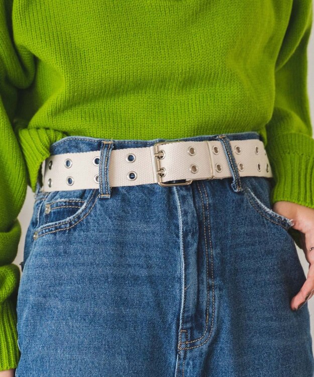 WEGO ダブルハトメベルト オフホワイト