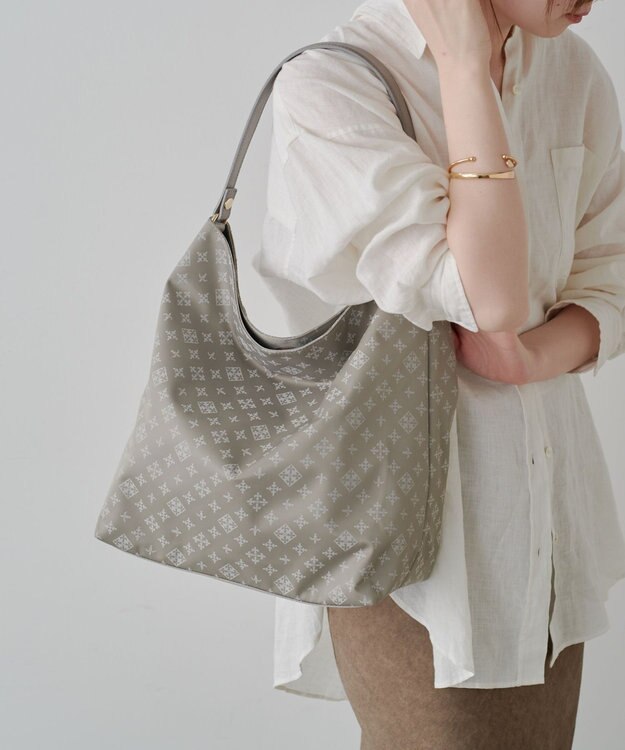 russet ナイロンジャガード2WAYショルダーバッグ(CE-1622) N.Gray