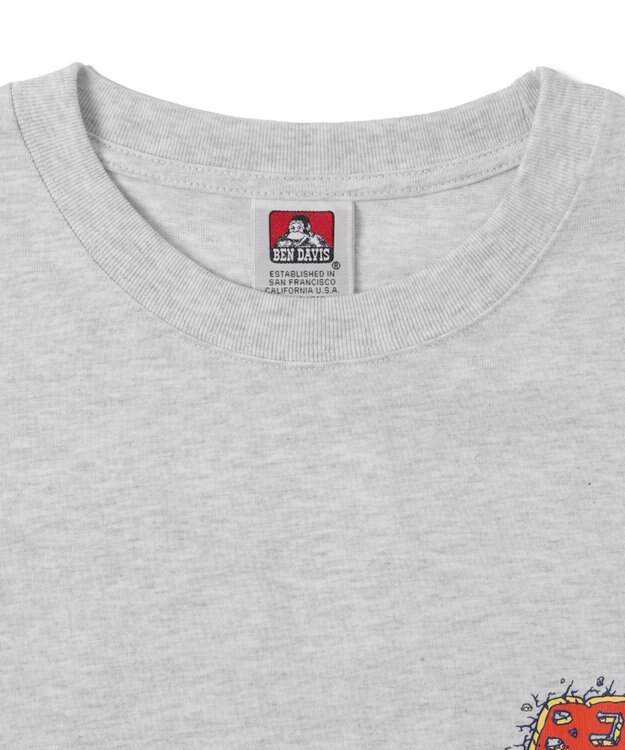 WEGO 【ユニセックス着用ITEM】別注BENDAVISグラフィックT（LS） アッシュグレー