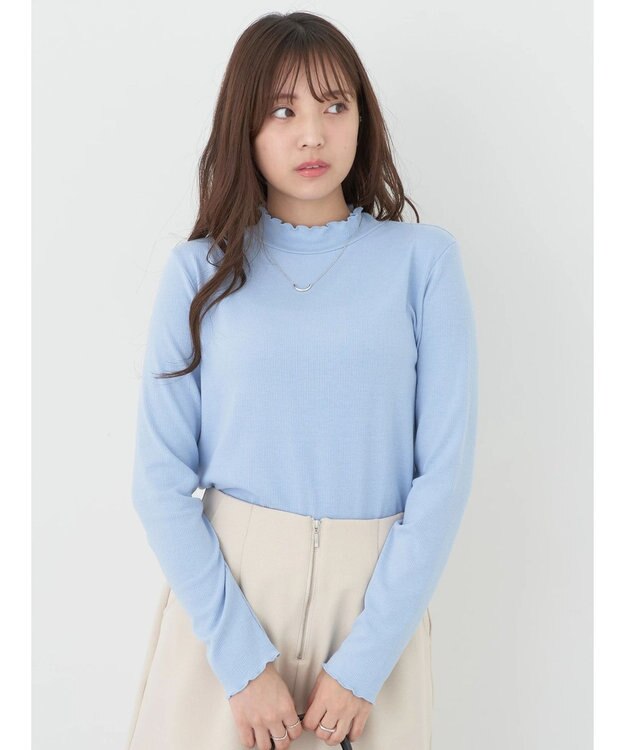 earth music&ecology テレコリブメローハイネックインナー Sax