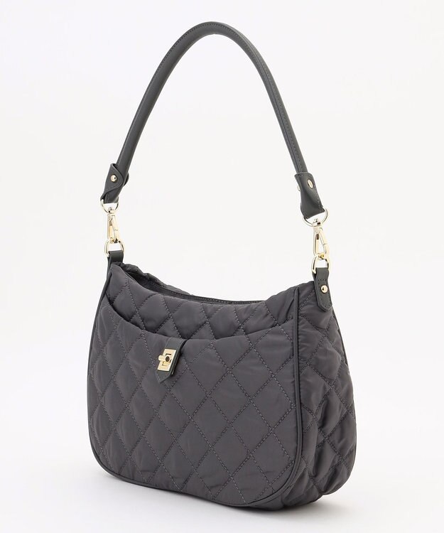 J.PRESS LADIES 【2way】ボンディングキルト ショルダー バッグ スレート系