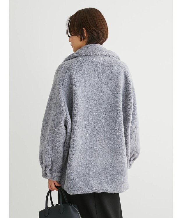 Green Parks 衿付きボアブルゾン Blue