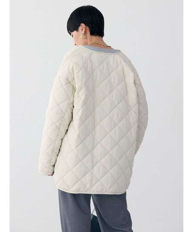 AMERICAN HOLIC 軽ポカリバーシブルキルティングコート Ivory