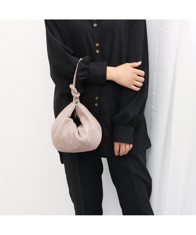 UNBILLION カシュカシュ cachecache / ラインストーン三日月ショルダー ブロンズ