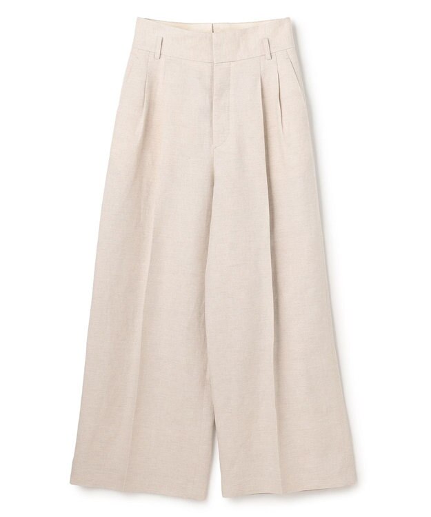 uncrave リヨセルライトリネン ワイドトラウザー フラックス