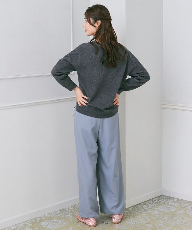 Feroux Vネックニットプルオーバー グレー系