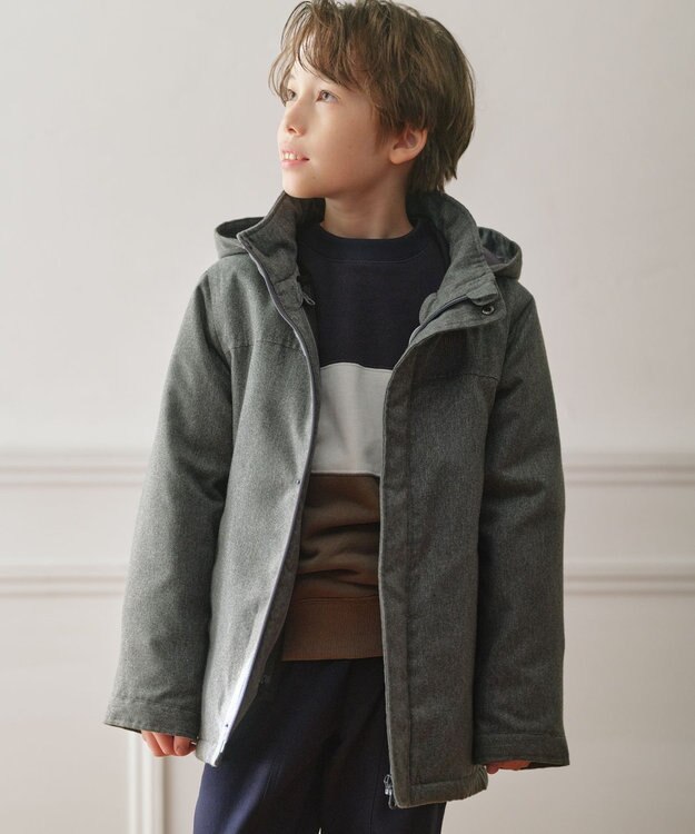 J.PRESS KIDS 【110-130cm】ライナー付き 3WAYコート グレー系