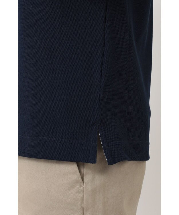 DAKS DAKSカラーライン ハニカムポロシャツ ネイビー