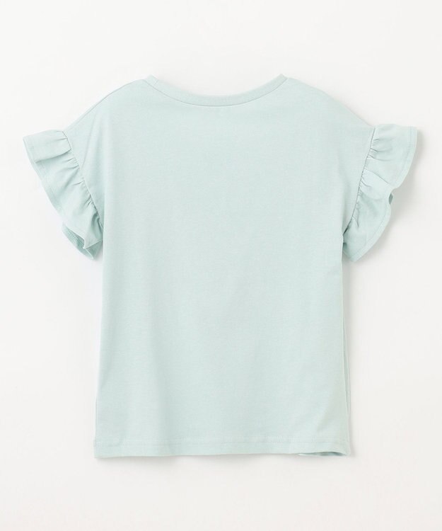 ANY KIDS 袖フリル エモプリント Ｔシャツ ミント