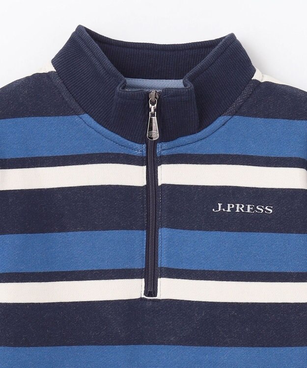 J.PRESS KIDS 【110-130cm】ハーフジップ ボーダー トレーナー ネイビー系1