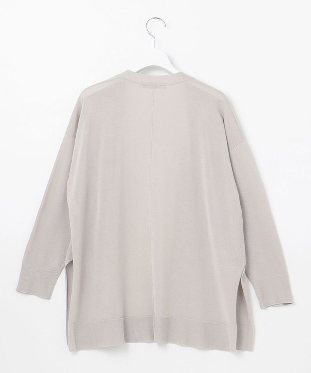 UNFILO L 【洗える】接触冷感シアーカーディガン ライトグレー系