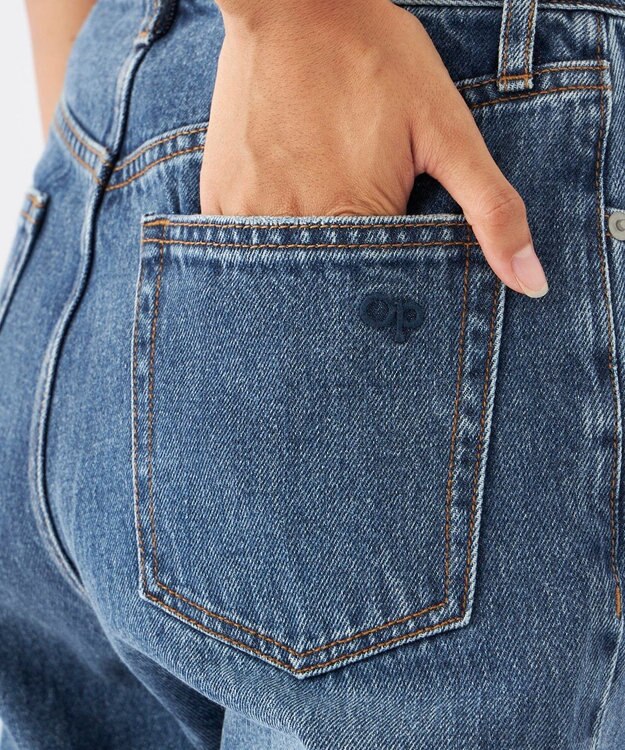 OP／FILA 【OP】刺繍付き美脚シルエットデニム ブルー