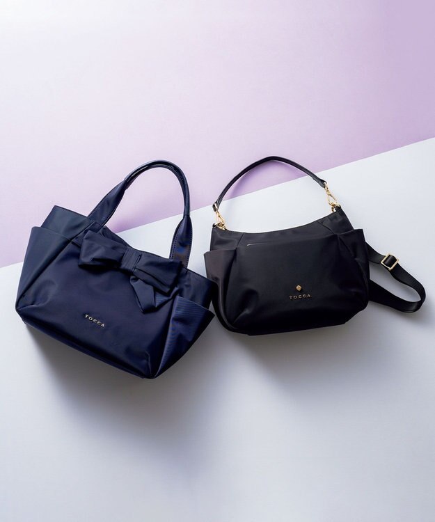 TOCCA 【大人百花掲載】KNOT IN HEART NYLONTOTE M トートバッグ M ネイビー系