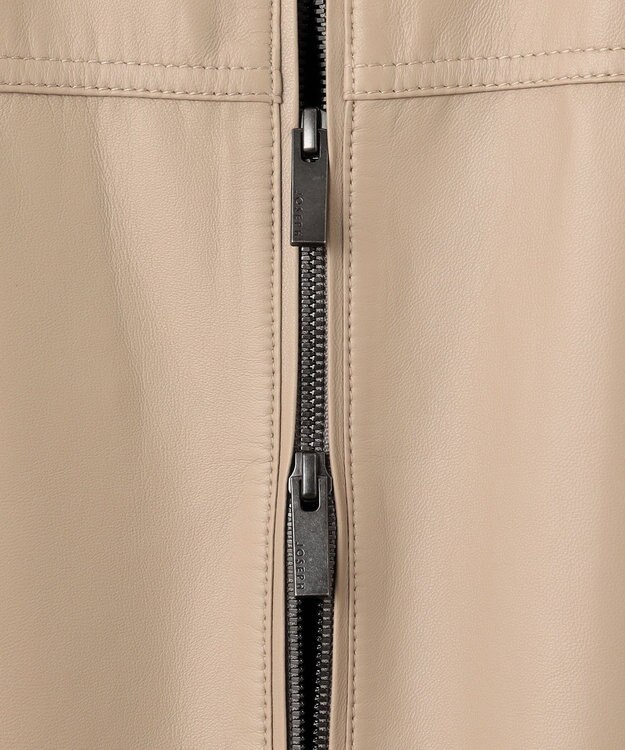 JOSEPH HOMME ライトラムナッパ レザー　    シングルライダース ベージュ系