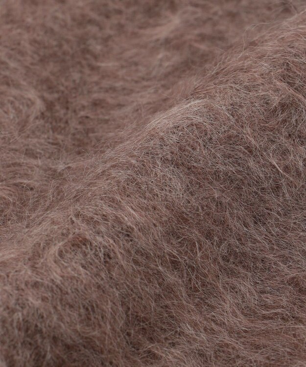 自由区 ファーカシミヤ ストール ダークキャラメル