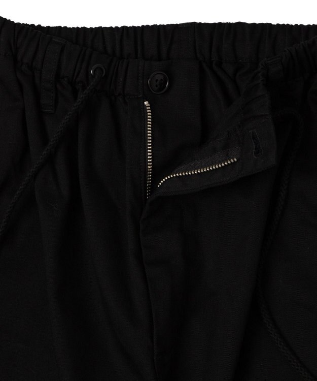 WEGO 【ウエストゴム/ユニセックス着用ITEM】サイドスリットコンバットパンツ ブラック